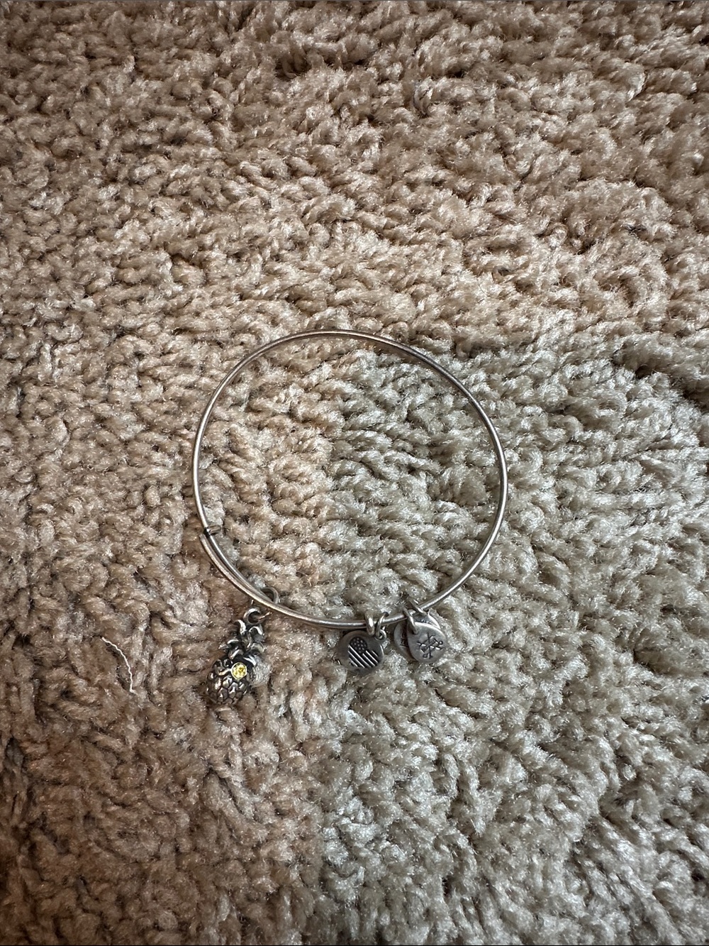 Alex & Ani silver pineapple bracelet